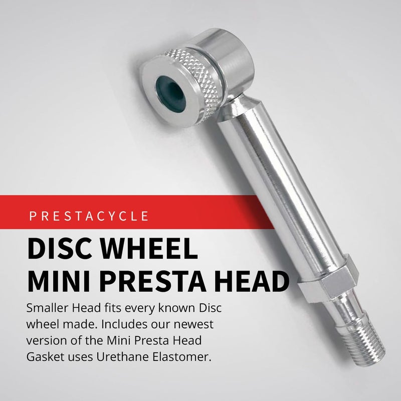 Prestacycle Disc Wheel Mini Presta Head Quick-Click2 for Bike Pumps, Presta Valve Air Compressor Adapter for All Presta Valves, For Road Bicycles, Triathlon Bicycle, High Profile Wheels & Disk Wheels - Image 2