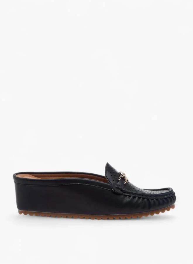 Le Confort Women Metal Accent Slip-On Flatform Mules