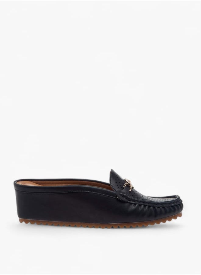 Le Confort Women Metal Accent Slip-On Flatform Mules  - Image 3