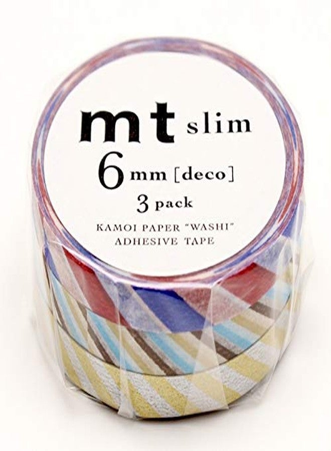 MT Washi Slim Masking Tape, 6 mm x 10 mtrs Shade - Twist Cord C (Pack of 3) - Image 2