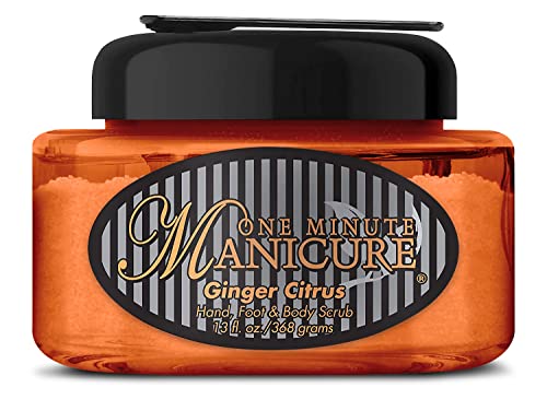 One Minute Manicure "One Minute Manicure ï¿½ Moisturizing Salt Scrub ï¿½ 13 oz ï¿½ Professionally Formulated To Exfoliate, Recondition & Moisturize Skin ï¿½ Enhanced With Botanical Oils & Natural Sea Salts (Ginger Citrus)" - Image 1