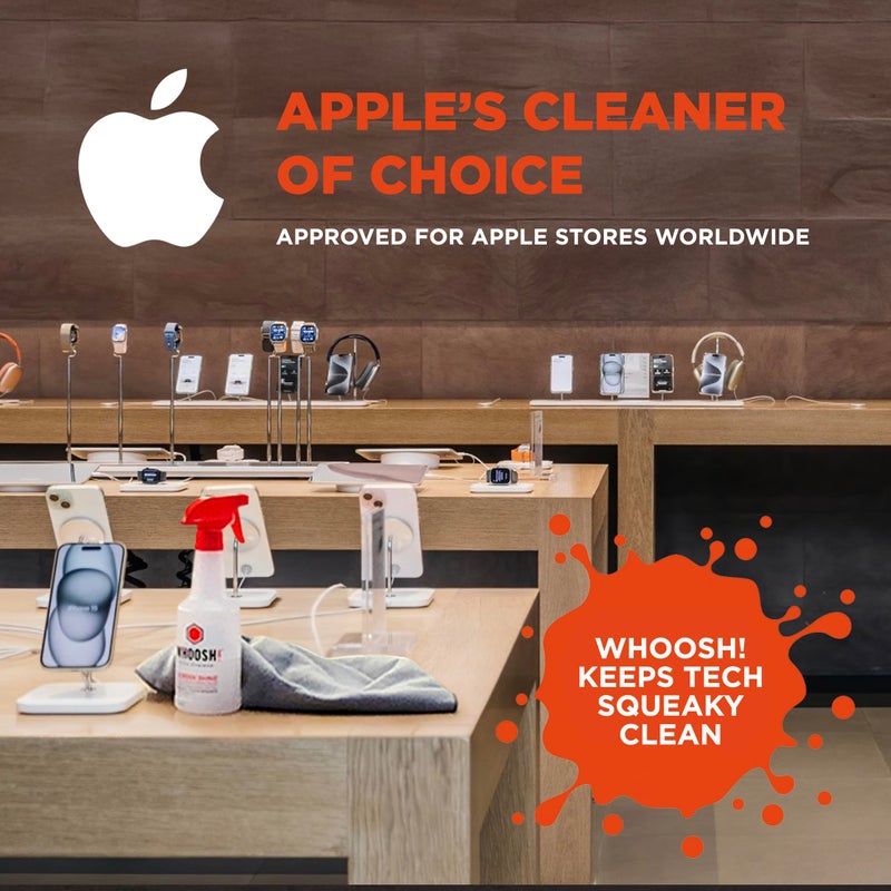 WHOOSH! Pro 16.9 fl oz Refillable TV Screen Cleaner & Microfiber Cloth - Streak-Free Cleaner for Flat Screens, OLED, LCD, Smart TV, Monitors - Non-Toxic, Odorless - Electronics Cleaning Kit - Image 5