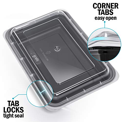 Igluu Meal Prep Containers Reusable (30 Pack) – Food Containers with Lids – Stackable, Microwave, Freezer & Dishwasher Safe – 28oz/828ml – 1 Compartment – BPA-Free - Image 3