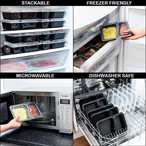 Igluu Meal Prep Containers Reusable (30 Pack) – Food Containers with Lids – Stackable, Microwave, Freezer & Dishwasher Safe – 28oz/828ml – 1 Compartment – BPA-Free - Image 5