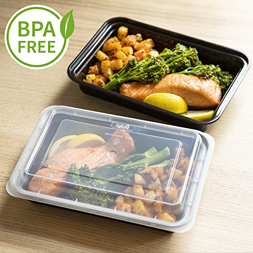 Igluu Meal Prep Containers Reusable (30 Pack) – Food Containers with Lids – Stackable, Microwave, Freezer & Dishwasher Safe – 28oz/828ml – 1 Compartment – BPA-Free - Image 2