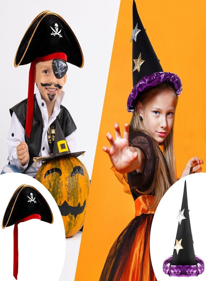 Hercicy 6 Pcs Kids Dress up Hats for Role Play Costume Hats Photo Booth CAPS for Cosplay Party Chef Police Firemen Wizard Pirate Lobster - Image 5