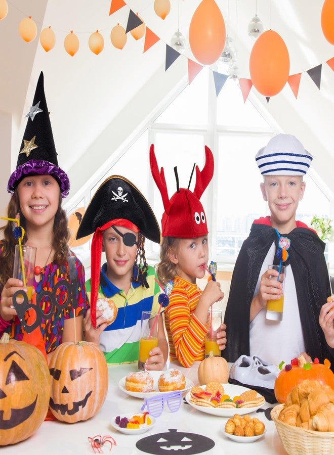 Hercicy 6 Pcs Kids Dress up Hats for Role Play Costume Hats Photo Booth CAPS for Cosplay Party Chef Police Firemen Wizard Pirate Lobster - Image 3