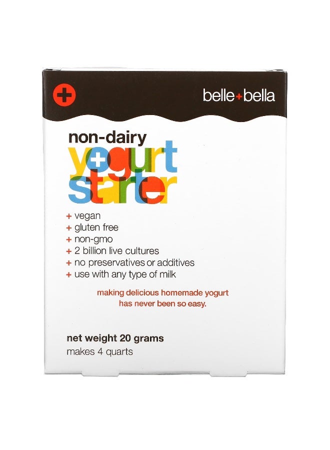 Belle+Bella, Non-Dairy Yogurt Starter, 4 Packets, (5 g) Each - Image 1
