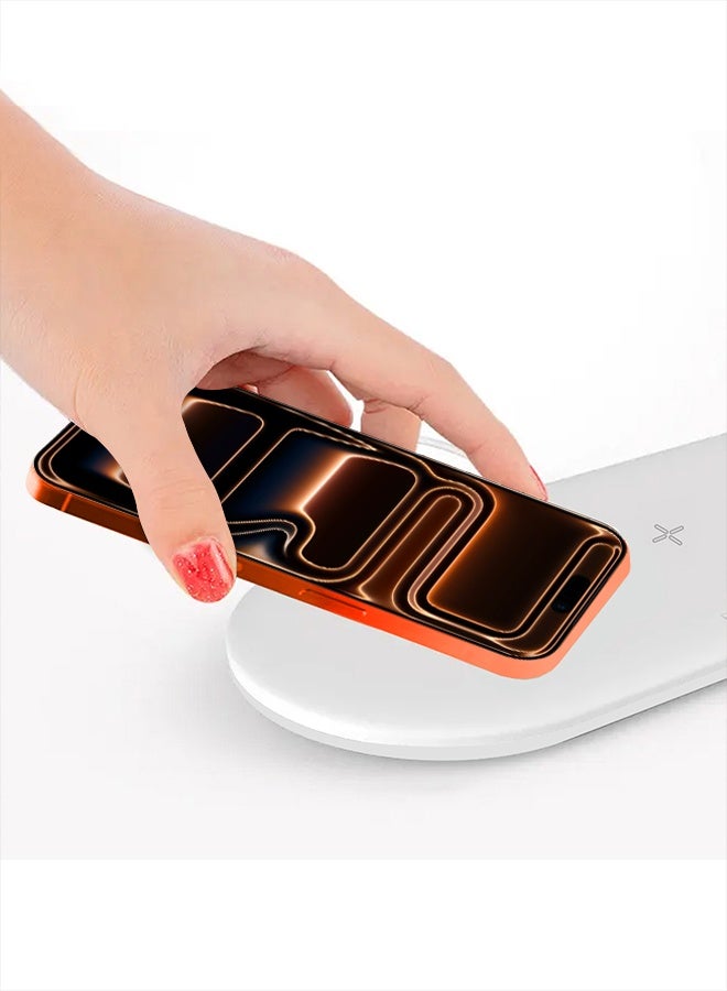 3-in-1 Wireless Charging Station for iPhone, Apple Watch & AirPods – 15W Charger Pad, Magnetic Stand, Foldable & Compact, USB Input, For Home & Travel - Image 4