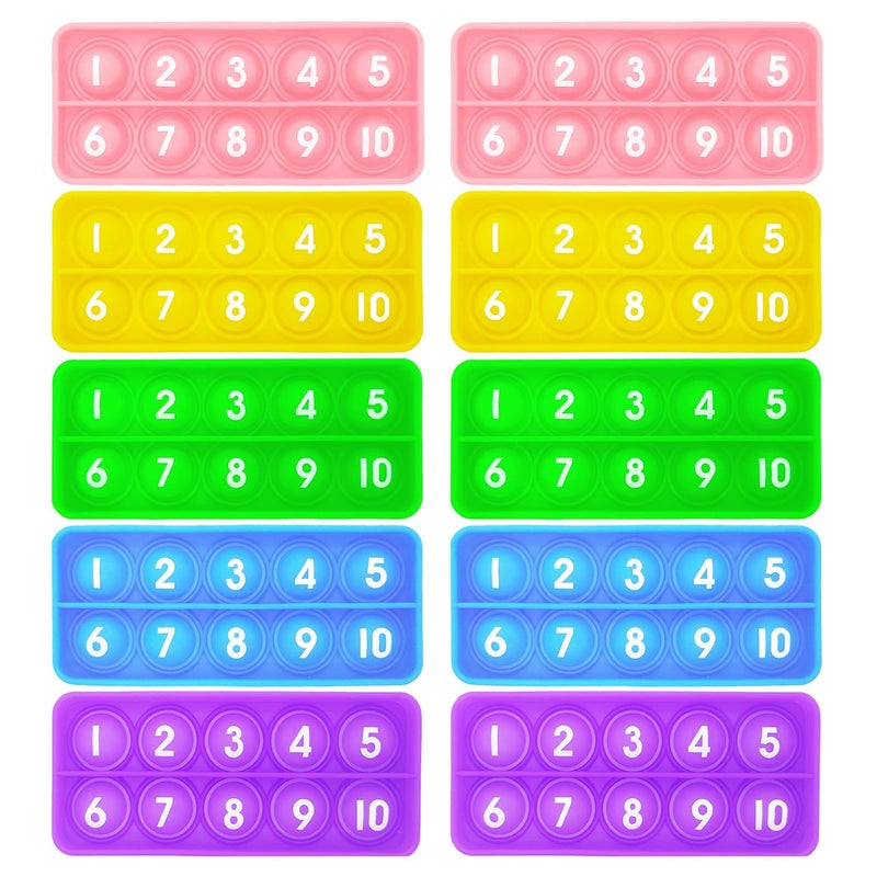 Anemeeoke Ten Frame Popper Math Fidget Sensory Toys TenFrame Counting Toy Educational Toy for Kids Classroom Group Learning Activities for ToddlerPack of 10 - Image 3