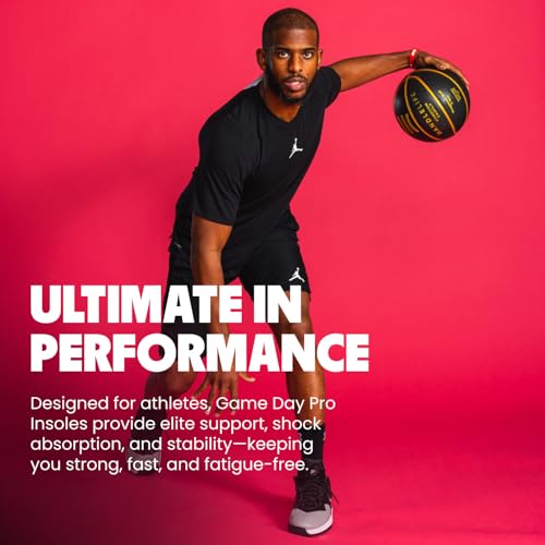 MOVE Game Day Pro- Ultimate Performance Sports Insoles for Basketball, Volleyball, Football, Tennis, Athletics, Baseball, Running, and Active Lifestyle. Extra Shock Absorption (M 13-13.5/WM 14.5-15) - Image 5