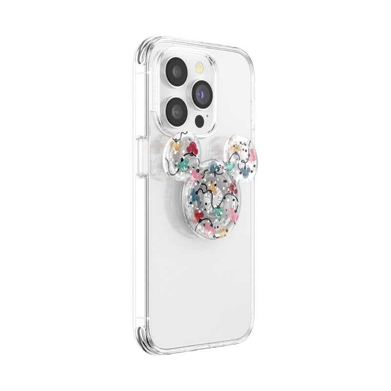 POPSOCKETS â€‹â€‹â€‹â€‹PopSockets Phone Grip with Expanding Kickstand, Adhesive Grip, Disney - PopOut Eardescent Holiday Lights Mick - Image 3