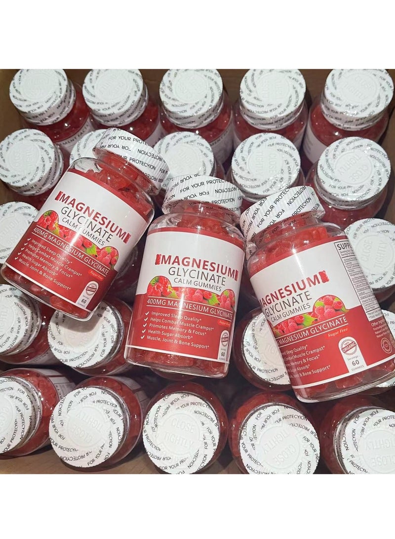 Magnesium Glycinate Magnesium Glycinate Chelate Supplement 400 mg for each Cap with Organic Vegetables for Sleep, Calm, Anxiety, Muscle Cramp & Stress Relief – Gluten Free, Non GMO - 60 Capsules  - Image 4