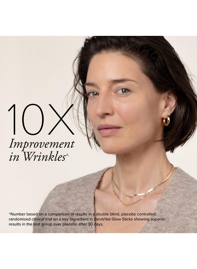 Serovital Glow Sticks Anti-Aging Powder, Improve Wrinkles in 30 Days, Boost Skin Hydration + Elasticity in 14 Days,* Ceramides, Hyaluronic Acid, 28 Ct. - Image 2