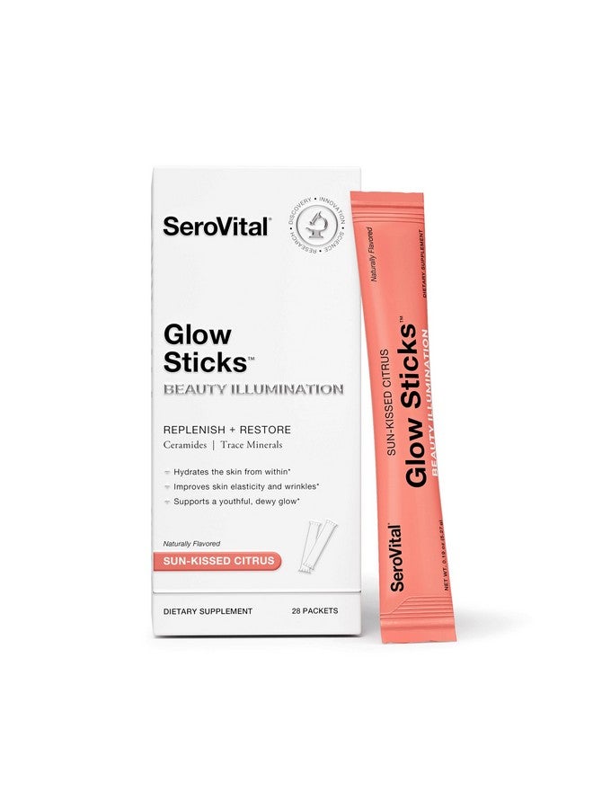 Serovital Glow Sticks Anti-Aging Powder, Improve Wrinkles in 30 Days, Boost Skin Hydration + Elasticity in 14 Days,* Ceramides, Hyaluronic Acid, 28 Ct. - Image 1