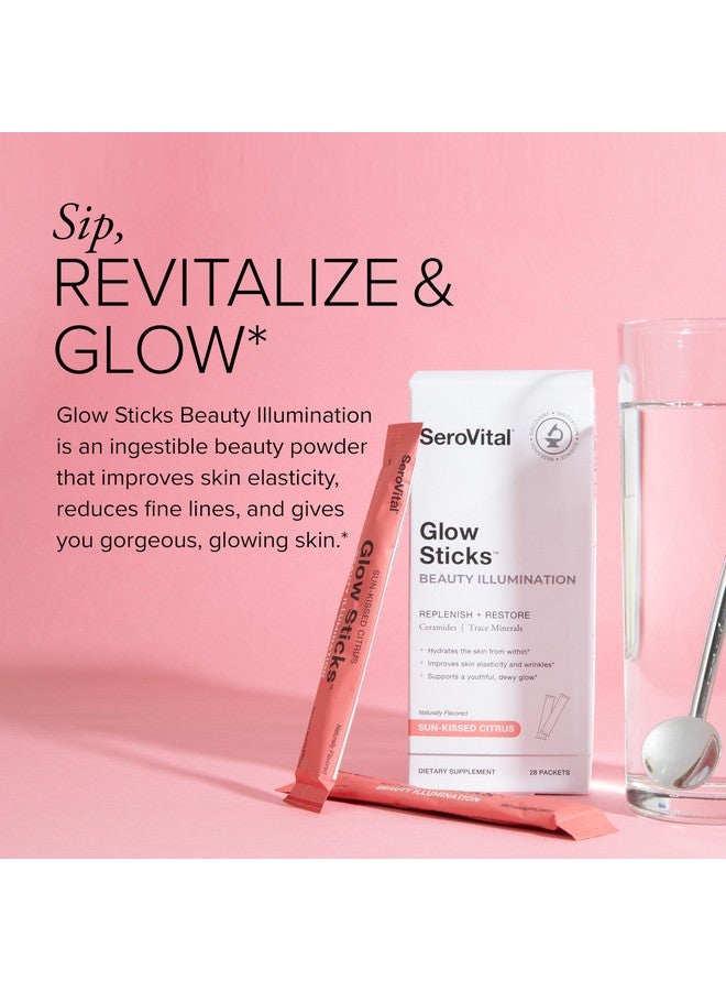 Serovital Glow Sticks Anti-Aging Powder, Improve Wrinkles in 30 Days, Boost Skin Hydration + Elasticity in 14 Days,* Ceramides, Hyaluronic Acid, 28 Ct. - Image 3