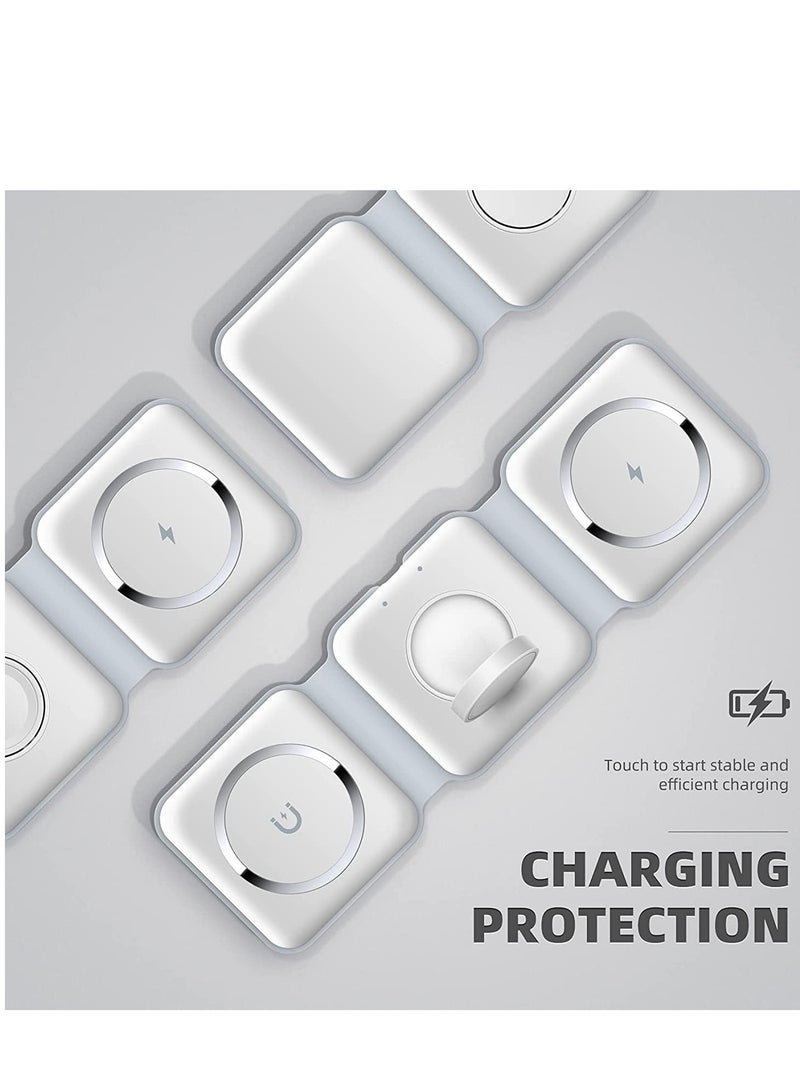 Padum 3 in 1 Wireless Charger Foldable Magnetic Charging Stand, Fast Wireless Charging Stand  USB - Image 4