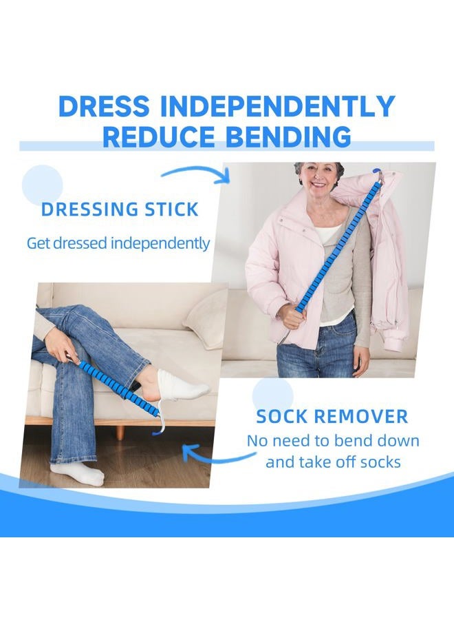 Fanwer Shoe Horn & Dressing Stick - Sock Remover Tool Independent Living Aids for Elderly Disabled Men Women - Image 3