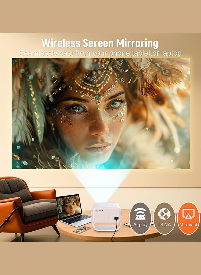 Digisand TP350 Projector 4K, Android 13 Native 1080P WiFi6 BT5.2 Full HD Projetor, Built-in NetfIix & Chatgpt AI Voice Helper Auto Focus 360° Rotate Home Theater Projector - Image 5