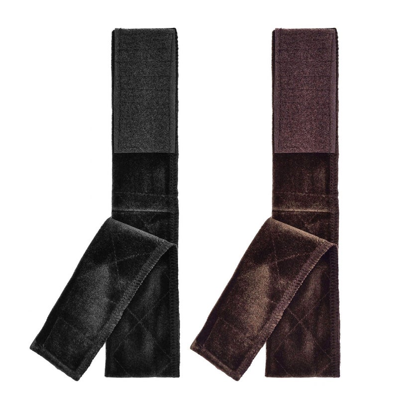 eBoot 2 Pack Velvet Wig Band Head Hair Band Adjustable Fastern (Black and Brown) - Image 5