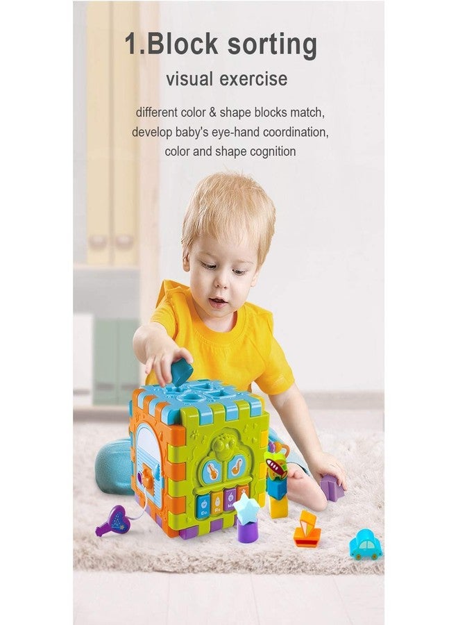 ISTOSY 6-in-1 Activity Cube Learning Activity Center Play Square with Musical Toys Multi Purpose Educational Toys for Kids 18 Months and Up (Multicolor) - Image 5