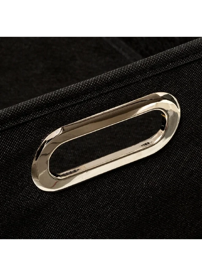 Five Simply Smart Polypropylene and Metal Foldable Storage Box Black 31 x 15 cm 138886J