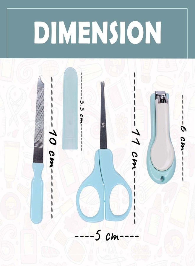 Fully Portable Manicure Tool Kit For Newborn Babies| Baby Nail Grooming Kit | Baby Nail Cutter,Scissor,Nail Clippers And Filer For Baby, Infants And Toodlers (Pack Of 4 Pcs) - Image 2