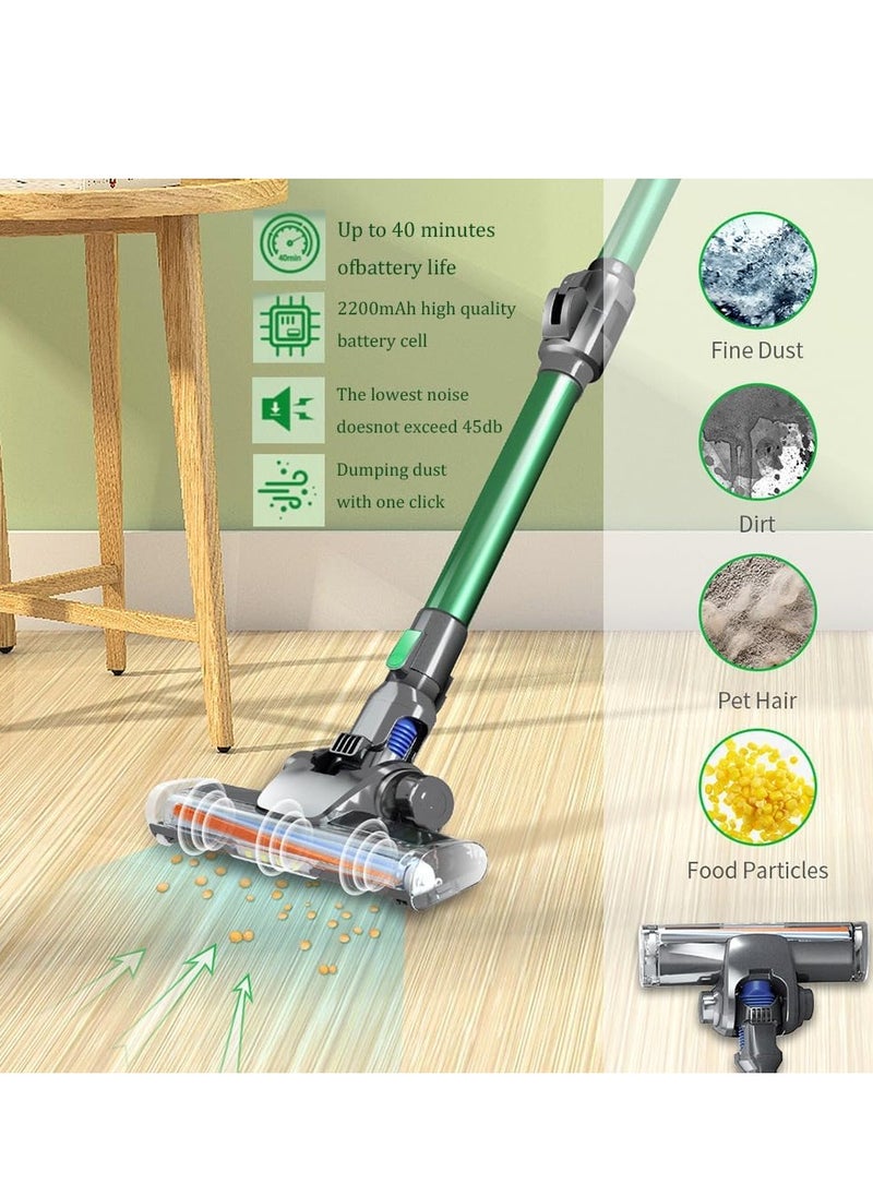 DMG TECH Cordless Vacuum Cleaner, 6 in 1 Folding Vacuum Cleaner 150W 9000Pa, Brushless Motor, Powerful Suction, 40 Minutes Long Runtime, Lightweight Handheld for Hard Floor Carpets and Pet Hair in Car  - Image 3
