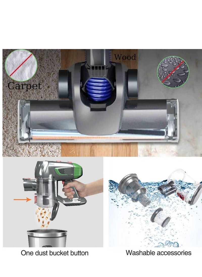 DMG TECH Cordless Vacuum Cleaner, 6 in 1 Folding Vacuum Cleaner 150W 9000Pa, Brushless Motor, Powerful Suction, 40 Minutes Long Runtime, Lightweight Handheld for Hard Floor Carpets and Pet Hair in Car  - Image 5