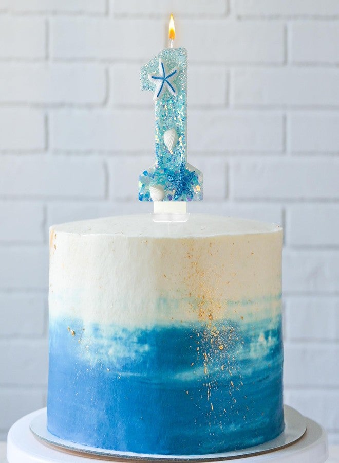 Zlongron Number 1 Candle, Handmade Birthday Number Candles, Mermaid Birthday Cake Topper is Very Suitable for Birthdays, Theme Parties, and Anniversary Decorations (Number 1) - Image 4