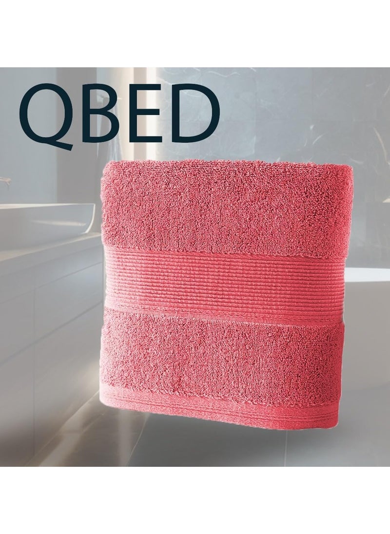 QBED Hotel Bath Towels 100% Egyptian Cotton 70 * 140cm 1 Piece (Fuchsia)  - Image 2