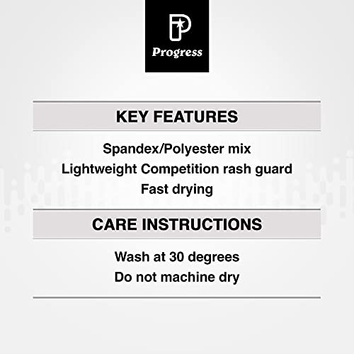 Progress Jiu Jitsu Academy Short Sleeve Sleeve Rashguard | Comfortable and Durable BJJ Rash Guard | Flexible Rash Guard for Grappling | Moisture-Wicking Compression Tops for Men and Women | Black - L - Image 5