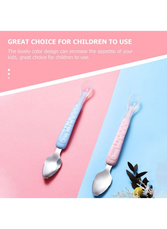 Serving Spoon Baby Fruit Spoon Food Feeder: 2Pcs Double Headed Silicone Feeding Spoon Scraping Spoon Infant Spoons For Children Toddler Child Kids Ice Cream Spoon - pzsku/Z3AEA0F5039ACCC527F37Z/45/_/1693484758/5dda3b53-d251-4050-b9d9-22ba1f996fe9