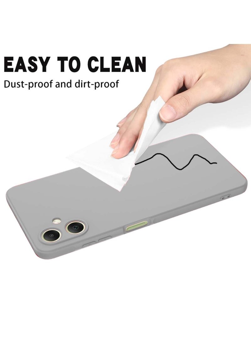 Wtech Samsung Galaxy A06 4G 2024 Premium Liquid Silicone Case Cover - Grey - Image 5
