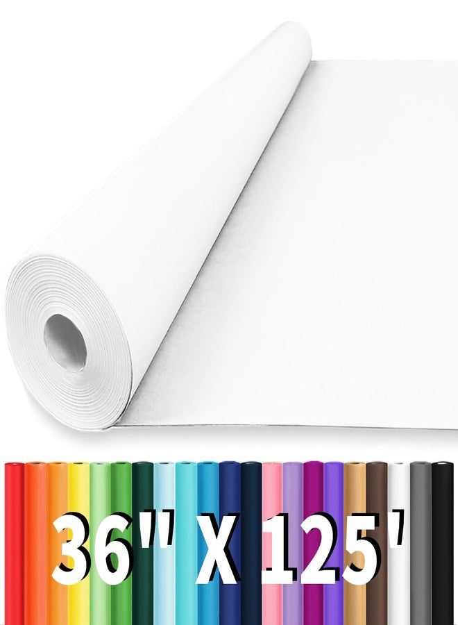 Vanhench 36"x1500"(125') White Wrapping Paper, White Easel Painting Drawing Paper Roll Kids Art Supplies, Chart Poster Bulletin Board Paper for Floor Covering Arts Crafts Gift Wrapping 80GSM 55LB - Image 1