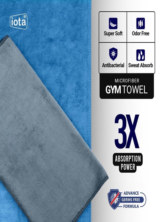 iota Microfiber Sports Towels - 450GSM, 60x40 cm | Super Soft, Antibacterial, 3X Absorption | Ultimate Gym, Yoga & Workout Towel Duo (Pack of 2) - Image 4