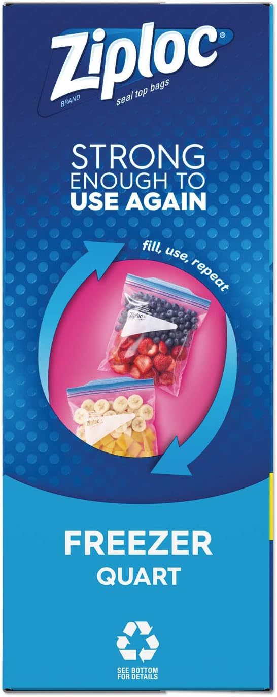 Ziploc Ziploc Freezer Bag Quart Value Pack 40Count Pack of 9 - Image 3