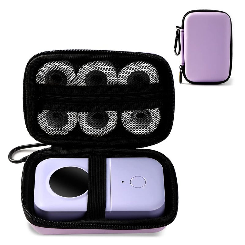 Phomemo D30 D35 Label Maker Machine Case Compatible with NiiMbot D11 D110 SUPVAN E10 Label Printer, Hard Carrying Container Storage Holder Organizer for Tape Roll, Charging Cable (Box Only) - Image 1