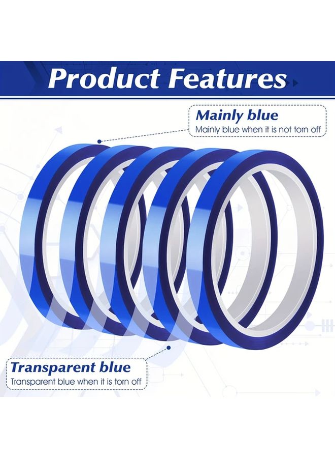 6 Rolls Heat Sublimation Tape 10mm x 30m Heat Resistant Transfer Tape No Residue - Image 3