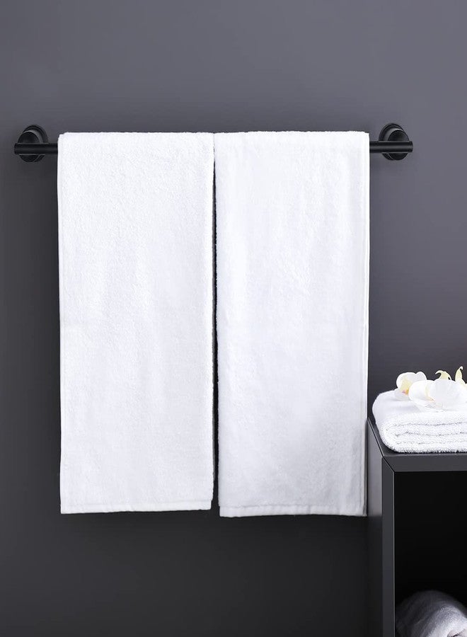 WOWOW Black Towel Bar Rack, 24 Inch Towel Bar Racks for Bathroom Towel Holder 304 Stainless Steel Bath Towel Bars Holder Heavy-Duty Towel Rack Wall Mounted Towel Bar Holder for Bathroom Kitchen Wall - Image 2
