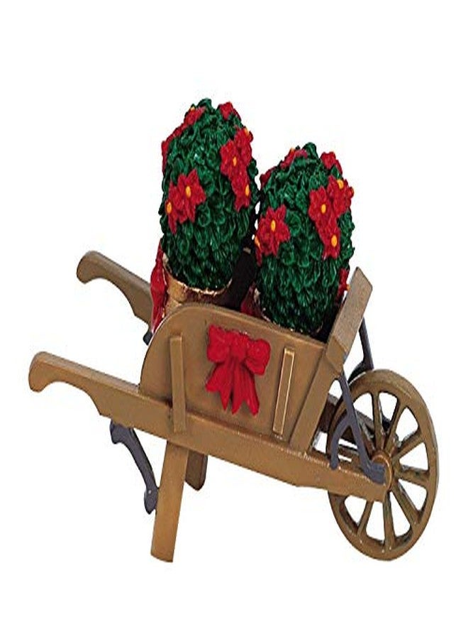 Lemax Village Collection Wheelbarrow with Poinsettias # 64479