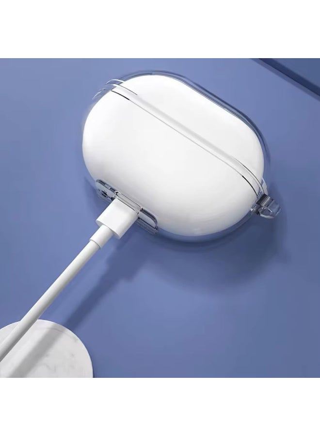 Silicone Case, Compatible with Huawei FreeBuds Pro 4 / FreeBuds Pro 3 Shockproof HD TPU Headphone Cover For Huawei FreeBuds Pro3 / FreeBuds Pro4 With Lanyard - Clear - Image 1