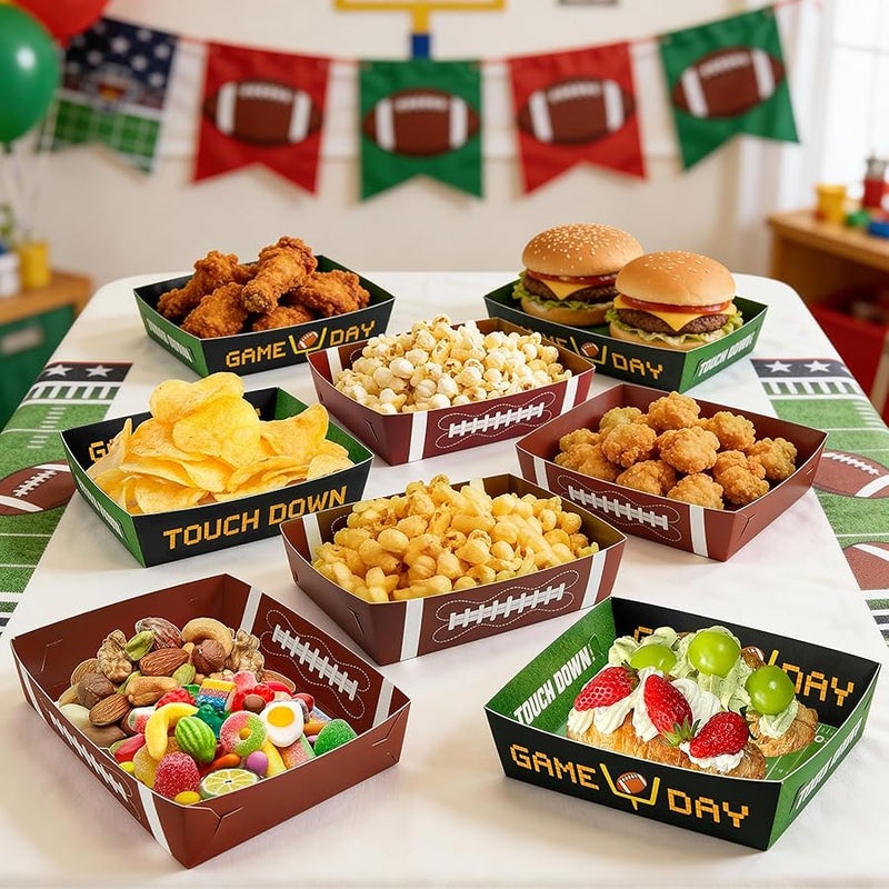 Labrostar 36Pack Football Party Decorations Large Football Food Plates Football Paper Snack Tray Disposable Bowls Football Theme Party Favors for Gameday Carnivals Sport Game Events Birthday Party Supplies - Image 5
