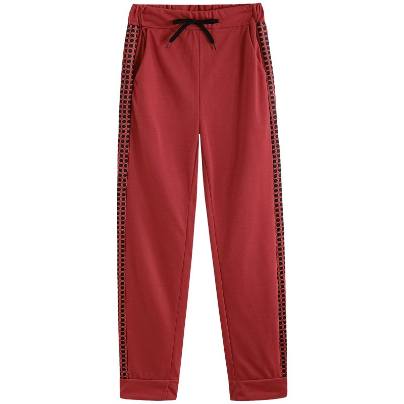 amropi Women's 2 Piece Tracksuit Sweatsuits Sets Zipper Sweatshirt and Jogging Sweatpants Suit Red, XXL - Image 5