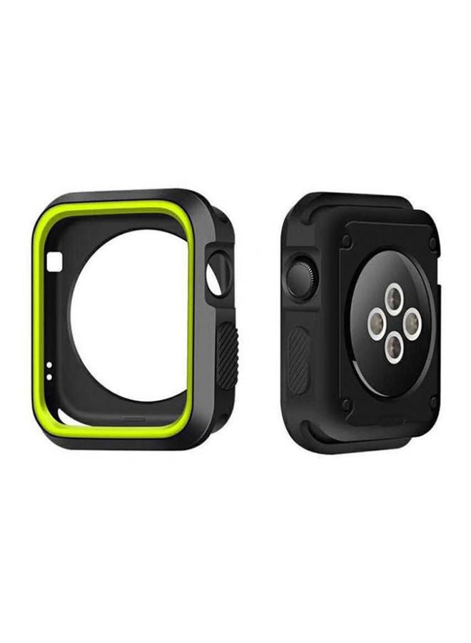 NIBEMINENT Case Compatible With For Apple Watch Series 5 4 44Mm, Rugged Protective Shockproof Protector Bumper Cover Black 