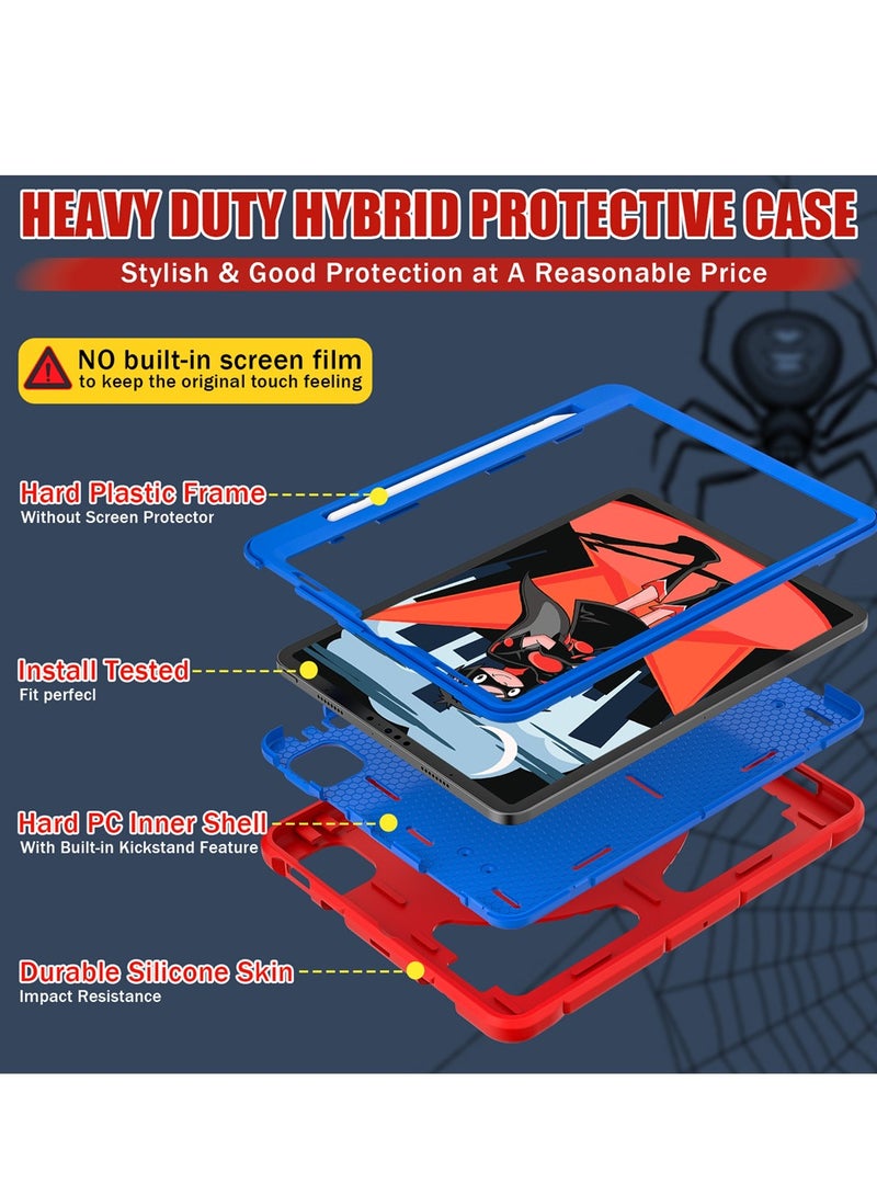 Spider Style Case Compatible for iPad Pro 11 Inch(2018/2020/2021/2022)/iPad Air 4th Gen 10.9 Inch(2020)/iPad   Air 5th Gen 10.9(2022) Shockproof Protective Cover with Pencil Holder Kickstand for Kids Children - Image 2