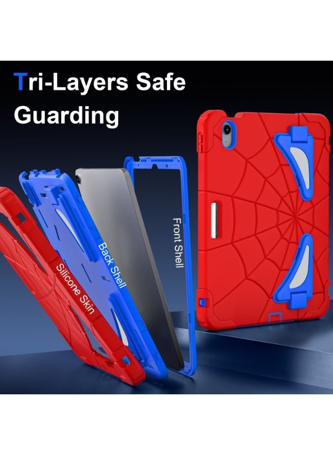 Spider Style Case Compatible for iPad Pro 11 Inch(2018/2020/2021/2022)/iPad Air 4th Gen 10.9 Inch(2020)/iPad   Air 5th Gen 10.9(2022) Shockproof Protective Cover with Pencil Holder Kickstand for Kids Children - Image 2