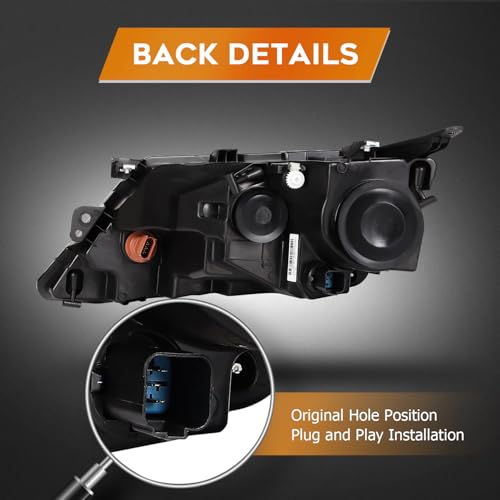 LBRST Headlights Fit 2010-2012 for Fusion Passenger Side Headlight Assembly Chrome Housing FO2503273 - Image 4