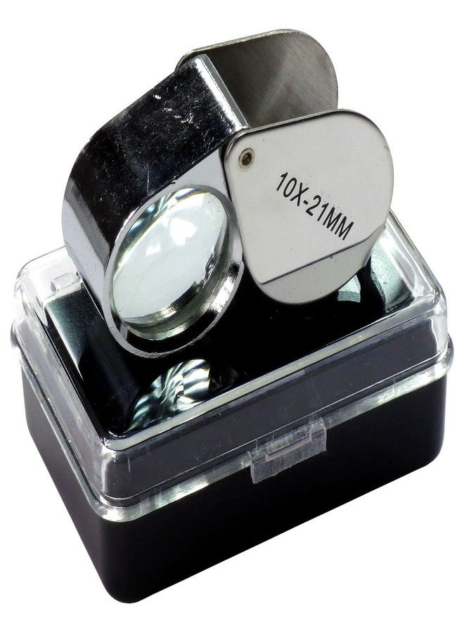 HTS 202A0 10x 21mm Stainless Steel Jeweler's Singlet Loupe - Image 1