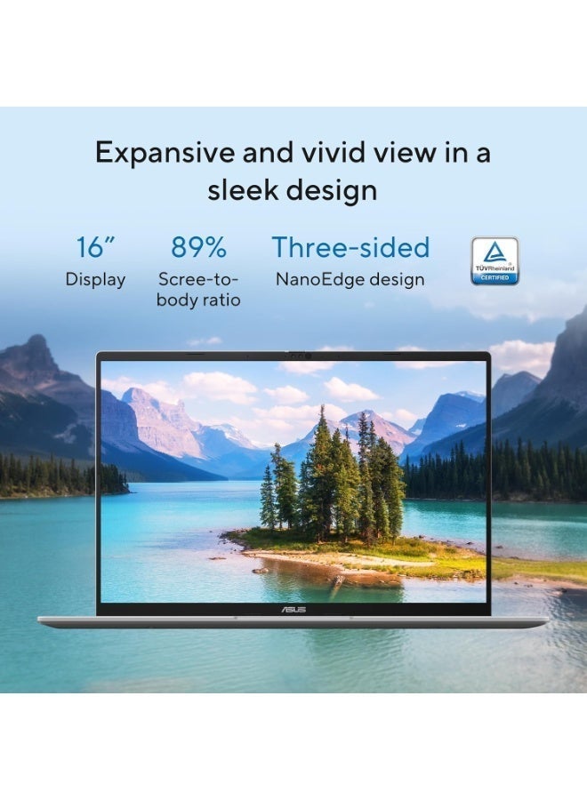 أسوس ASUS Vivobook 16 Copilot+ PC Laptop, Snapdragon X X1-26-100 Processor, 16GB LPDDR5X RAM, 1TB PCIe Gen4 SSD, 16-Inch WUXGA IPS Display, Qualcomm Adreno Graphics, Backlit Keyboard, Windows 11 Home, Cool Silver English Cool Silver - Image 4